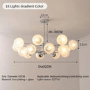 Ljojo French Medieval Style LED Pendant Light: High-End Nordic Round Glass Ball Chandelier