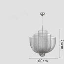 Metal Birdcage LED Pendant Lamp Minimalist Chandelier for Restaurant Bedroom Living Room Glass Pendant Light - Ljojo