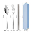 Ljojo 3pc Portable School Dining Set with Case: Knife, Fork, Spoon