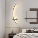 LED Wall Lamp Moon Symmetry Black - Modern Indoor Decor for Bedroom by Ljojo