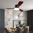 Ljojo 52" DC Wood Ceiling Fan w/ 35W LED Light & Remote Control
