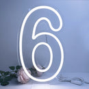 Ljojo™ LED Neon Digital Numbers Light Sign - 15-inch High, USB Powered