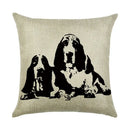 Ljojo Linen Pillowcase: Cartoon Digital Print Pattern for Office, Car, Home Sofa