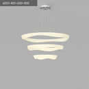 Modern Chandelier Smart LED Ceiling Lights | Creative White Ring for Living Room by Ljojo