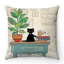 Cute Cartoon Cat Pillow Cover 45x45cm - Ljojo Home Decorodox