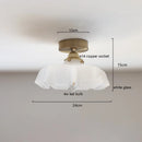 Ljojo Milky Yellow Glass LED Pendant Lights - Copper Nordic Hanging Lamp
