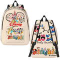 Ljojo Mickey Mouse Canvas Backpack: Large Capacity School Bag for Kids