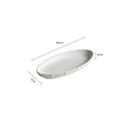 Ljojo Lotus Leaf Oval Plate: Ceramic Fish Steamed Dish for Sushi, Salad, Dessert