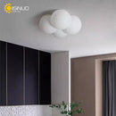 Ljojo Minimalist Flush Mount Ceiling Lamp with E27 Bulb Holder for Home, Hotel, Bedroom