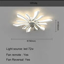 Ljojo Luxury Modern Ceiling Fan Lamp for Living & Dining Room