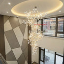 Large Ginkgo Leaf Chandelier Staircase Lights for Luxury Villas by Ljojo