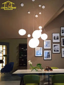 Italian Design Minimalist Pebble Pendant Lights LED E27 Glass Hanging Lamp - Ljojo