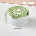 Ljojo 1100ml Clear Plastic Food Container with Leak-proof Lid