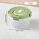 Ljojo 1100ml Clear Plastic Food Container with Leak-proof Lid