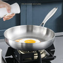Ljojo 316 Stainless Steel Non-Stick Frying Pan Wok for Gas Stove Induction Pot