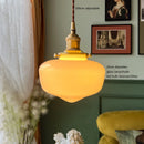Ljojo 30cm Glass LED Pendant Lights with Copper Socket for Modern Interiors