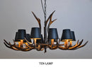 LED Chandelier Table Dining Living Room Kitchen Black Fabric Pendant Lamp Rustic Lighting Fixture by Ljojo