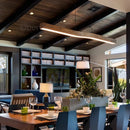 LED Pendant Lights Modern Walnut Wood Metal Chandeliers by Ljojo for Dining Table Home Decor