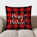 Ljojo Merry Plaid Pattern Pillow Cover for Sofa, Bedroom, Car