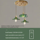 Ljojo Elegant LED Glass Petal Chandelier - Stylish Nordic Retro Lighting