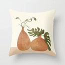Ljojo Minimal Line Abstract Sun Pattern Plush Pillow Case
