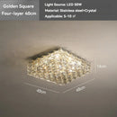 Ljojo Modern Gold Crystal Chandelier Ceiling Lamp for Dining Living Bedroom Island Decor