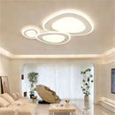 LED Ceiling Light Modern Circle Cream Acrylic Chandelier Lamp for Living Room by Ljojo