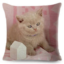 Cute Cat Print Fold Ear Pet Pillowcase for Cozy Home Decor by Ljojo