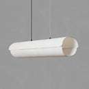 Nordic Wabi-Sabi Round Tube Fabric Led Pendant Lights Chandelier for Dining Room by Ljojo