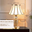 Ljojo Luxury Glass Copper LED Table Lamp for Home Living Room