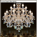 Ljojo Luxury Crystal Chandelier: Modern 6-24 Arm LED Lighting for Living Room and Bedroom