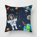 Cartoon Spacecraft Astronaut Rocket Pillowcase for Home Decor - Ljojo