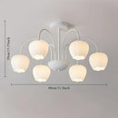 French Flower Chandelier Glass Pendant Lamp Modern Home Decor Ljojo