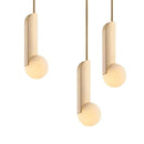 Gold Pendant Lamp Glass Ball LED Lighting - Minimalist Scandinavian Design by Ljojo