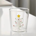Ljojo 3D Christmas Theme Glass Mug Cup - 300ml - Creative Gift for Girls, Kids, Lovers