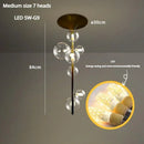 Nordic Glass Bubble LED Chandelier Modern Ceiling Light Living Room Dining Bedroom by Ljojo