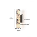 Ljojo LED Wall Lamp Modern Wabi Sabi Cylinder Bulgari Stone Mirror Light