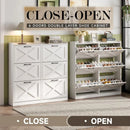 Ljojo™ 6-Drawer Shoe Cabinet with Metal Handles, Entryway Storage Solution