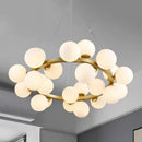 Glass Bubble Pendant Chandelier Light Fixture for Living Dining Room Home Decor by Ljojo