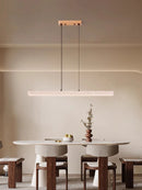 Natural Limestone Pendant Lamp Large Rectangular Luxurious Dining Table Lighting by Ljojo