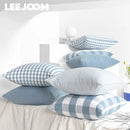 Ljojo Light Blue Plaid Pillow Cover 30x50cm/45x45cm - Home Decor Sofa Cushion