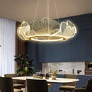 Ljojo Modern Acrylic Petal Pendant Light with LED Ring for High Light Ambiance