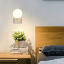 Ljojo Mini LED Wall Light White Glass Sconce with Natural Stone - Bedroom, Stairs, Aisle, Parlor