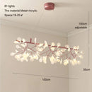 Nordic Rose Gold Firefly Chandelier Pendant Lamp for Living Room by Ljojo