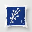 Abstract Geometric Mountain Pillowcase Blue Polyester for Sofa Hotel Office Seat Cushion Cover