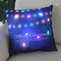 Ljojo LED Santa Claus Cushion Cover: Festive Light-Up Pillowcase for Home Decor