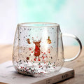 Ljojo 10oz Double Wall Glass Espresso Cup - Christmas Edition