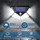 Ljojo 100LED Solar Wall Lamp with Motion Sensor for Garden Courtyard