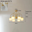 Lily Of The Valley Flower Copper Chandelier - Modern Minimalist Bedroom Hanging Lamp by Ljojo