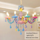 Crystal Led Chandelier European Candle Lustre Restaurant Bedroom Children Room Light Princess Pendant Lamp by Ljojo